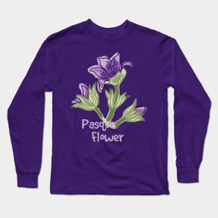 Pasque Flower Long Sleeve T-Shirt